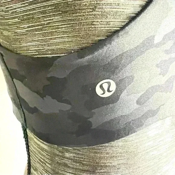 LULULEMON ATHLETICA GREY BLUE ARMY SAFARI SPORTS BRA SIZE S - Picture 3 of 11